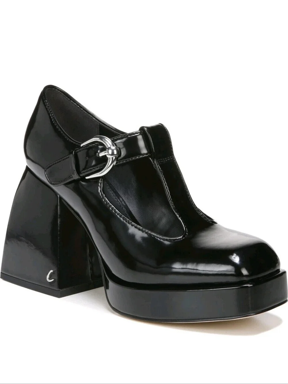 Circus Sam Edelman Kay Black Platform Mary Jane Heels Size 8.5 Chunky Block Pump